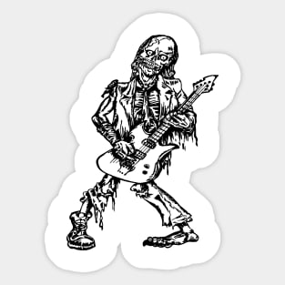 SEEMBO Zombie Playing Guitar Guitarist Musician Music Band Sticker